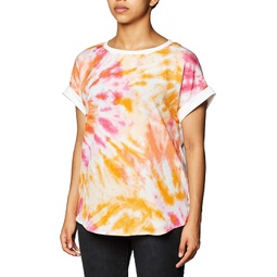 Womens Calvin Klein Short Sleeved Top with Printed Front