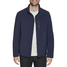 Mens Calvin Klein Water Resistant Soft Shell Open Bottom Jacket (Standard and Big & Tall)