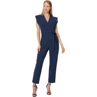 Womens Calvin Klein V-Neck Jumpsuit with Extended Sleeve Detail