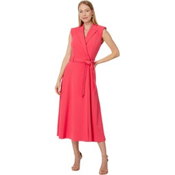 Womens Calvin Klein Double Breasted A-Line Midi Dress