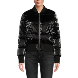 Glossy Quilted Puffer Jacket