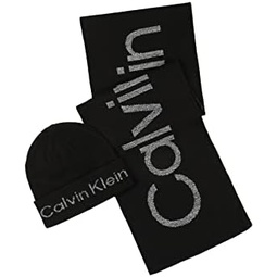 Calvin Klein mens Mens Cuff Hat and Scarf Gift Set