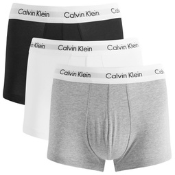 Calvin Klein Low Rise Trunk - 3 Pack Black, Heather & White
