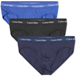 CK Underwear Hip Brief - 3 Pack Black & Blue