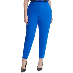 womens polyester stretch mid rise ankle pants