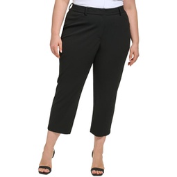 plus womens office solid ankle pants