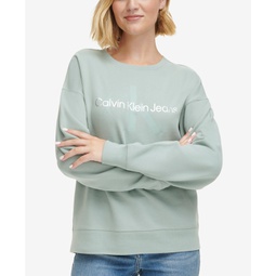 Womens West Village Foiled Logo-Print Sweatshirt