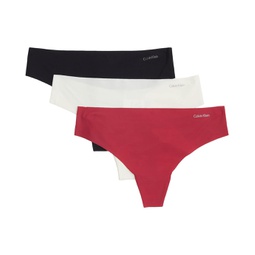 Womens Calvin Klein Underwear Invisibles 3-Pack Thong