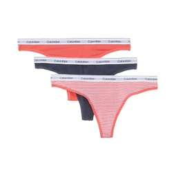 Womens Calvin Klein Underwear Modern Logo Thong 3-Pack