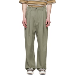 Green Suit Trousers 241109M191006