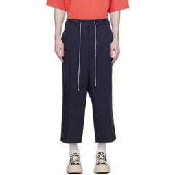 Navy Big Trousers 241109M191004