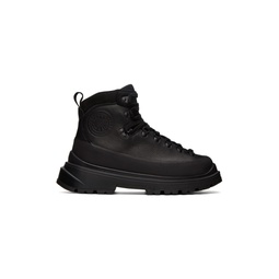 Black Journey Lace Up Boots 222014M255003