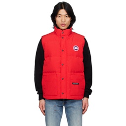 Red Freestyle Crew Down Vest 231014M178021