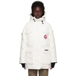 White Expedition Down Jacket 222014F061040