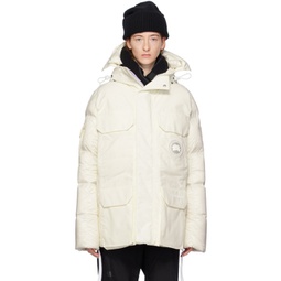 White Expedition Down Jacket 232014F061051