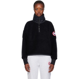 Black Half-Zip Sweatshirt 232014F097010