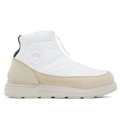 White Cypress Puffer Boots 222014F113004