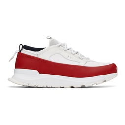 White & Red Glacier Trail Sneakers 241014M237001