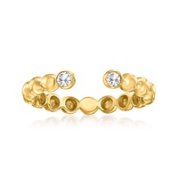 canaria bezel-set diamond open-space beaded ring in 10kt yellow gold
