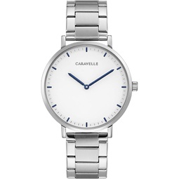 Caravelle min/Max Quartz Mens Watch, Stainless Steel