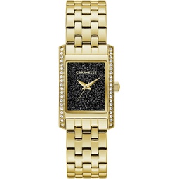 Womens Gold-Tone Stainless Steel Bracelet Watch 21x33mm