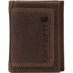 Carhartt Leather Triple-Stitched Trifold Wallet