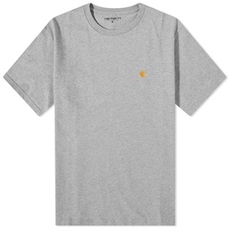 Carhartt WIP Chase T-Shirt Grey Heather & Gold