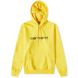 Carhartt WIP Hooded Logo Sweat Buttercup & Black