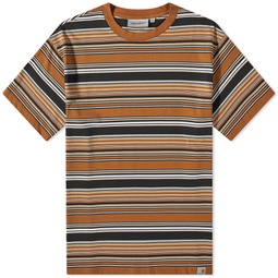 Carhartt WIP Lafferty Stripe T-Shirt Hamilton Brown