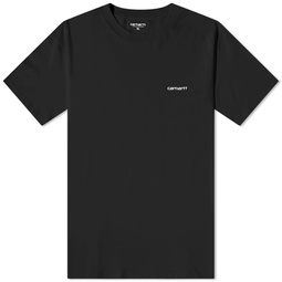 Carhartt WIP Script Embroidery T-Shirt Black & White