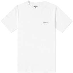 Carhartt WIP Script Embroidery T-Shirt White & Black