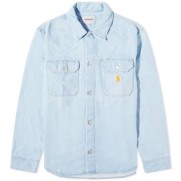 Carhartt WIP Harvey Denim Shirt Jacket Blue Stone Bleached