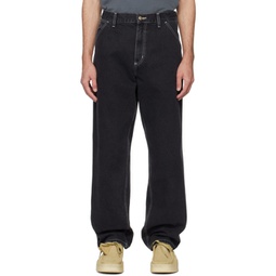 Black Simple Jeans 241111M191026