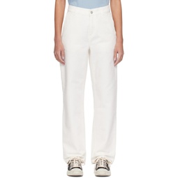 White Pierce Trousers 241111F069014