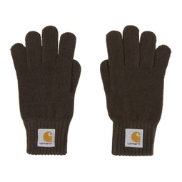 Brown Watch Gloves 232111F012001