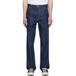 Blue Simple Jeans 241111M191029