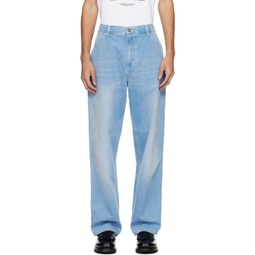 Blue Simple Jeans 241111M186013