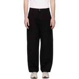 Black Wide Trousers 241111M188009