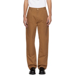 Tan Double Knee Trousers 241111M191072