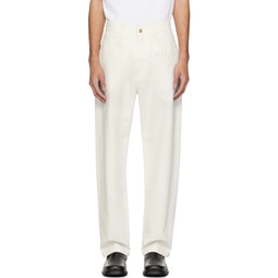 White Landon Trousers 241111M191056