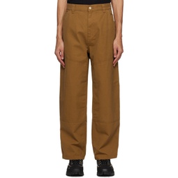 Brown Wide Panel Trousers 231111M188008