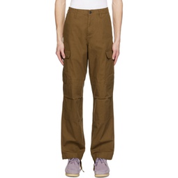 Brown Regular Cargo Pants 241111M188036