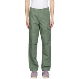 Green Regular Cargo Pants 241111M188038