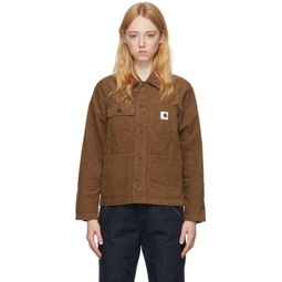 Brown Cotton Jacket 221111F063026