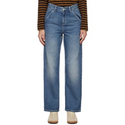 Blue Simple Jeans 241111F069020