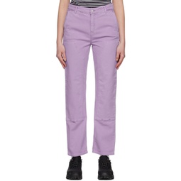 Purple Pierce Double Knee Jeans 231111F087051