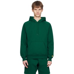 Green Chase Hoodie 241111M202028