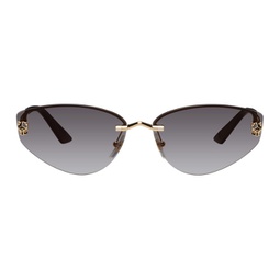Gold Cat-Eye Sunglasses 241346M134028
