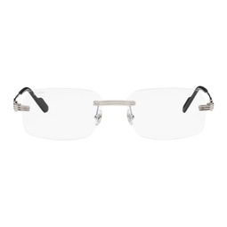 Silver Rectangular Sunglasses 241346M134004