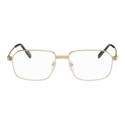 Gold Square Glasses 241346M133012